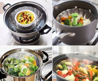 Panier de cuisson vapeur pliable - Les tresors de PAQ